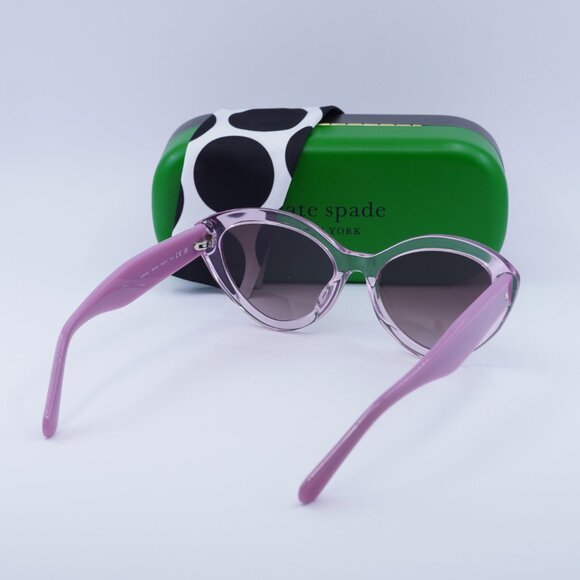 🕶️ New Kate Spade JUNI/G/S 0B3V HA Sunglasses - Violet Frame, Brown Lenses - Picture 11 of 11